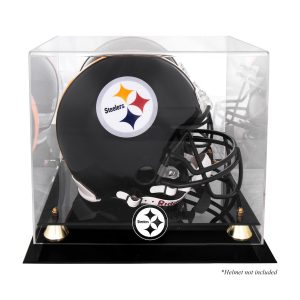 Pittsburgh Steelers Golden Classic Helmet Display Case with Mirrored Back