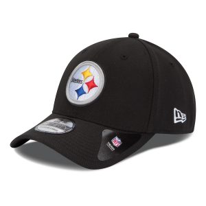 New Era Pittsburgh Steelers Team Classic 39THIRTY Flex Black Hat