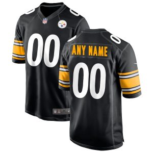 Nike Pittsburgh Steelers Black Custom Game Jersey