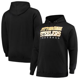 Pittsburgh Steelers Big & Tall Stacked Pullover Hoodie