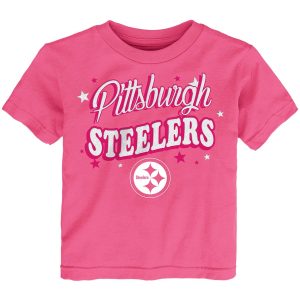 Pittsburgh Steelers Girls Infant Pink My Team T-Shirt